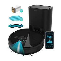 Cecotec Robot Aspirateur avec Base Autovidante Conga 7290 Eternal Home Genesis. Technologie Laser, Puissance d'aspiration 3000 Pa, Brosse Multifonction, Assistant virtuel Alexa