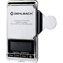 OEHLBACH Tracking Force Tonarmweegschaal, nauwkeurige digitale weegschaal met hoge nauwkeurigheid (0,01 gram) voor pick-ups/toonarm, voorkant van roestvrij staal