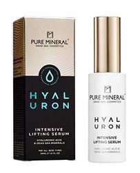 Pure Mineral – intensywne serum liftingujące hialuronowe do wszystkich rodzajów skóry – działanie ujędrniające, minerały z Morza Martwego, optymalne nawilżenie – bez silikonów, siarczanów, parabenów –