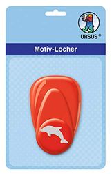 Ursus 19470022 - Perforatrice a Leva Piccola, Motivo: Delfini 16 mm, Rosso