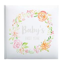 Kate & Milo Livre de souvenirs floral pour la première année de bébé, album photo pour bébé, cadeau tendance pour bébé fille