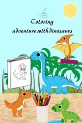 Coloring: adventure with dinosaurs