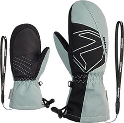 Ziener LAVALINO - Muffolo da sci per bambini, impermeabile, extra caldo, lana, Gray Seal Ripstop, 5,5