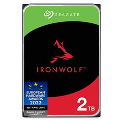 Seagate IronWolf, 2 TB, Interne Harde Schijf, NAS, 3,5", SATA 6 GB/s, 5900 RPM, 256 MB cache, voor NAS RAID, 3 jaar Rescue Services, FFP (ST2000VNZ03)