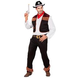 W WIDMANN MILANO Party Fashion - Costume Cowboy, chemise avec gilet et pantalon, pour la fête à thème de l'Ouest sauvage