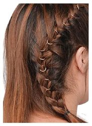 BIFULL Decoratieve ringen voor het haar, 10 stuks, zwart, standaard