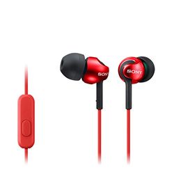 Sony MDR-EX110APR Ecouteurs Intra-auriculaires avec Microphone - Rouge