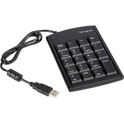 Targus Ultra Mini USB Keypad with USB Port Connector, True Plug-and-Play Device, Connects with Laptop, Desktop and Other Devices, Black (PAUK10U)