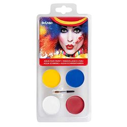 Boland - Aqua schmink op waterbasis, applicator, penseel, masker, thema feest, carnaval, Halloween