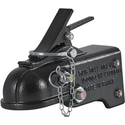 VEVOR Tête d'Attelage Remorque pour Boule d'Attelage 58,74 mm Capacité de Charge 6804 kg Coupleur de Remorque en Fonte Robuste avec Kit de Matériel pour Camping-Car, Camionnette, SUV, Revêtement Noir
