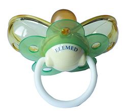 Elemed Chupeta inteligente de látex cereja perfil tamanho 1 (0 a 6 meses), amarelo