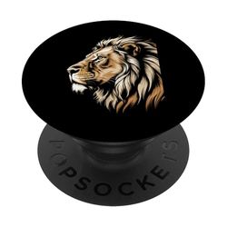 León Safari majestuoso León PopSockets PopGrip Adhesivo