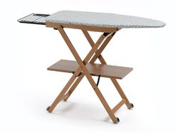 Arredamenti Italia AR_IT - 621 STIROCOMODO Planche à Repasser Réglable/Pliable Hêtre Massif Couleur Cerise 135 x 88 x 45 cm