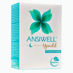 ANSIWELL YPNOTIL - Pastillas para dormir y descansar con un sueño profundo - Melatonina Valeriana Lupulo Melisa Pasiflora Vitaminas B6 y B12 - Hierbas naturales para el insomnio - 30 Capsulas