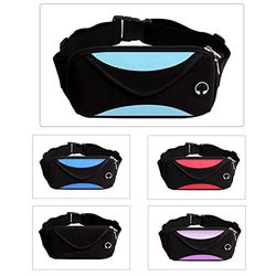 Outdoor Hüfttasche Gürtel Sport Laufen Wasserdicht Doppeltasche Hüfttasche Handytasche mit Kopfhörerloch (schwarz)