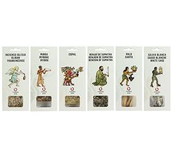 Tierra Zen PK08 Lot de 6 encens naturels, résines et acides naturels pour sahumeries, Multicolores