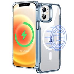 ESR Magnetische beschermhoes voor iPhone 12 en iPhone 12 Pro, compatibel met MagSafe, hybride beschermhoes voor iPhone 12/12 Pro met HaloLock, duurzame gestreepte achterkant, robuust en gripvast