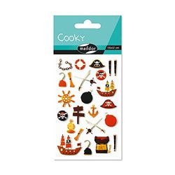 Maildor verpakking met stickers Cooky 3D Piraten 17.5x9x0.1 cm n/a