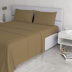 Italian Bed Linen Juego de sàbanas “Elegant”, Avellana