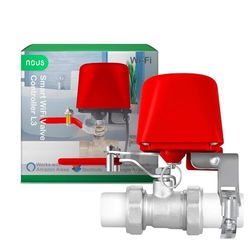 NOUS L3 Valvola dell'acqua Wifi elettrica, compatibile con Google Assistant, Amazon Alexa, Tuya smart life timer giardino irrigazione intelligente, valvola dell'acqua WLAN, 2,4 GHz