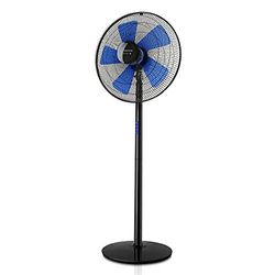 Taurus Boreal Elegance 16C Staande ventilator, hoogte 132 cm, 3 kleppen / 40 cm diameter, 40 W, zwart en blauw, 60 W, 5,3 ton, metaal, 3 snelheden