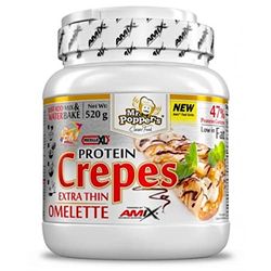 AMIX - Suplemento Deportivo - Protein Crepes en Polvo Bote de 520 g - Alto Contenido en Proteínas de Suero de Leche - Bajo en Carbohidratos y Azúcares - Sabor Chocolate