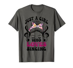 Just a Girl Who Loves Singing Gift for Singer Maglietta