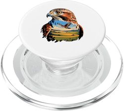 Multiple Exposure Art Halcón Halcones PopSockets PopGrip para MagSafe