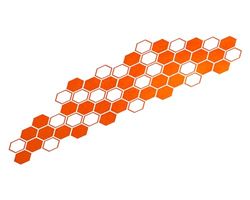 FOLIATEC Cardesign Adesivo Hexagon arancione cromato opaco