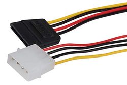 Maplin 4 Pin Molex Mannelijk Naar 15 Pin SATA Vrouw Power Lead 0,2m