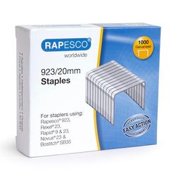 Rapesco 1241 Type 923/20 mm Verzinkte Heavy Duty Nietjes, Verpakking van 1000 Stuks