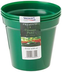 Stewart 4833004 15 cm bloem – groen (verpakking van 3)