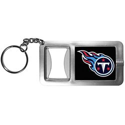 Siskiyou NFL Sports Fan Shop Tennessee Titans Flashlight Key Chain with Bottle Opener One Size Black