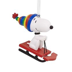 Hallmark samlarobjekt jordnötter snobben på släde ornament, snobben dekoration, hängande julprydnad, gåvor till jul, jordnötsserier