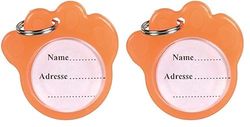 Trixie Adressanhänger, fosforeszierend, ø 3,5 cm, arancione (Confezione da 2)