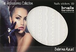 SABRINA AZZI Sabrina Bnails Deco Stickers 1 White Lace (110), standaard, uniek