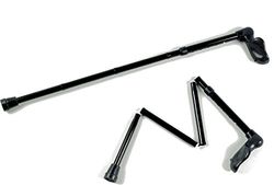 HOMECRAFT Comfy Grip Sticks, 775-875 mm, Left Hand, Black, Folding, Walking Stick for Support and Stability, Contoured Handle, Handicapped, and Disabled (Eligible for VAT exemption in the UK)