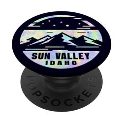 Diseño montañoso de Sun Valley, Idaho, Sun Valley ID PopSockets PopGrip Intercambiable
