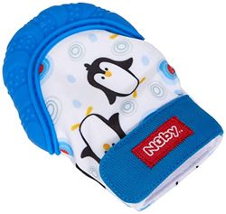 Nuby Luva de dentição Happy Hands™ - azul, 3 m +