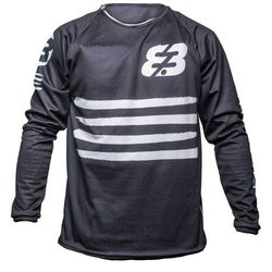 Parts 8.3 - Maglia a maniche lunghe per bicicletta, adulto, unisex, colore: Nero/Bianco, S
