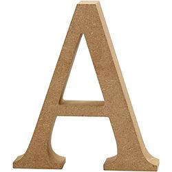 Letter, H: 8 cm, dikte 1,5 cm, MDF, A, 1 st