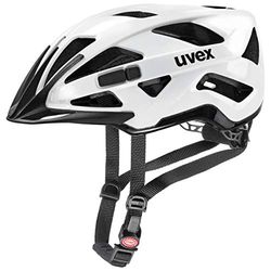 uvex active - säker allroundhjälm för dam och herr - individuell storleksanpassning - anpassad för LED-belysning - white black - 56-60 cm
