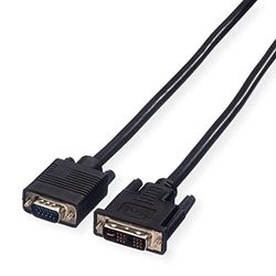 VALUE DVI-VGA kabel, DVI (12+5) ST - VGA ST, 5 m