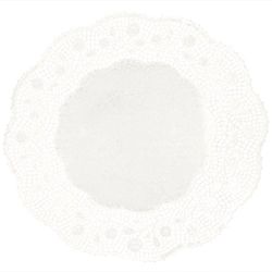 IBILI Doilies Round 30 cm 10 Pieces, paper, White