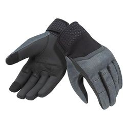 Tucano Urbano guanti moto e scooter CRAB. Guanti moto invernali uomo e guanti moto uomo estivi, dorso in denim elasticizzato, palmo in pelle, traspirante, compatibilità touch screen. Grigio, Tg. M