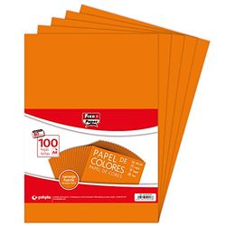 FIXO Paper 65009252 Pack of 100 Sheets of 80 g, Orange, A4