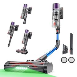 Proscenic P16 Aspirateur Balai sans Fil Pliable, ABS, Bleu, 550 W, 1.2 liters, 62 décibeles