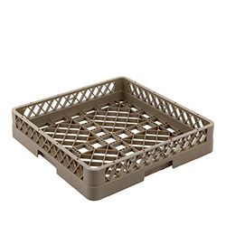 WAS 9850 001 Serie 9850 polypropyleen universele vaatwassermand, zonder indelingen, grof machtig, beige/bruin, lengte 50 cm, breedte 50 cm, hoogte 10 cm