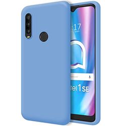 Tumundosmartphone Funda Silicona Líquida Ultra Suave para Alcatel 1SE 2020 Color Azul