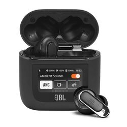 JBL Tour Pro 2, Écouteurs sans fil, Bluetooth, réduction du bruit, jusqu'à 40h d'autonomie, audio spatial, boîtier de recharge intelligent, Champagne